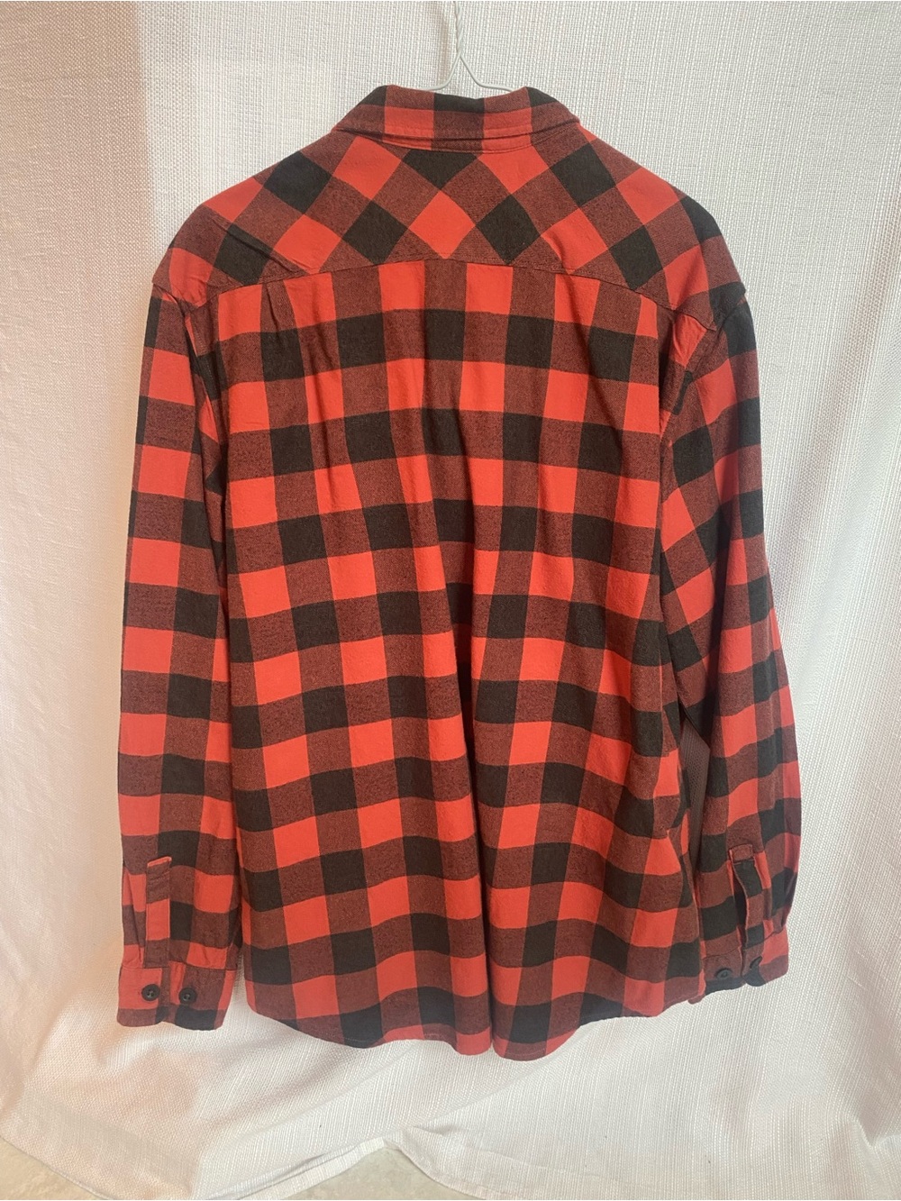 Burton Brighton HD Mens Flannel Shirt L Red Black Buffalo Plaid Organic Cotton - Picture 4 of 14